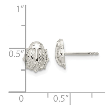 Sterling Silver Ladybug Post Earrings