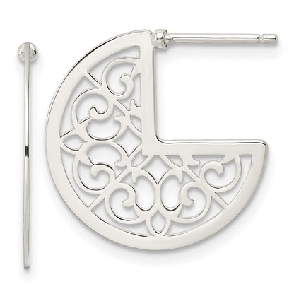 Sterling Silver Filigree Post Earrings