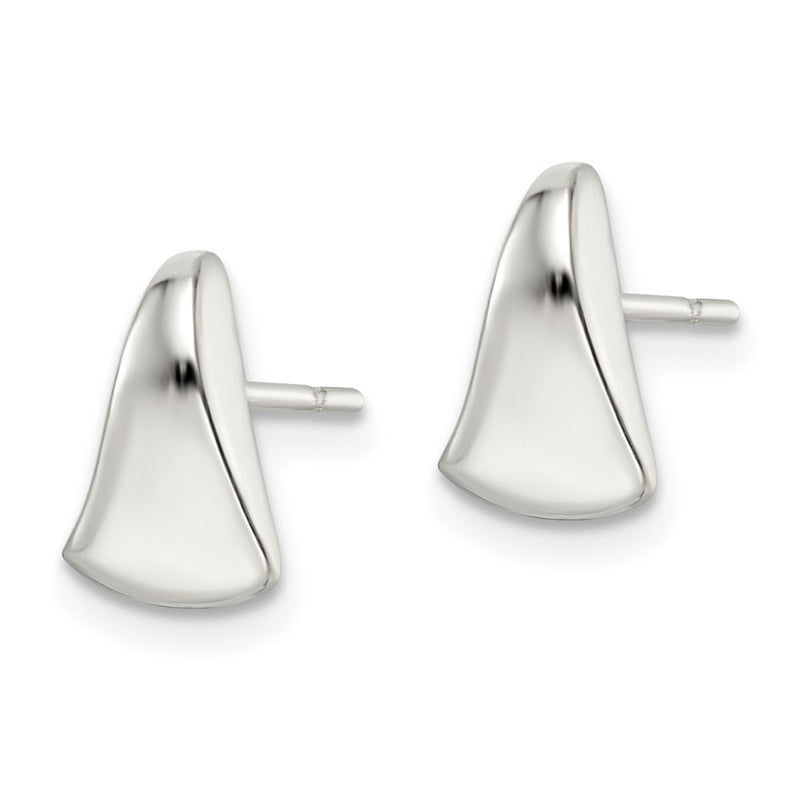 Sterling Silver Polished Fancy Wedge-Shaped Post Earrings