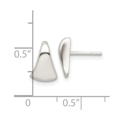 Sterling Silver Polished Fancy Wedge-Shaped Post Earrings