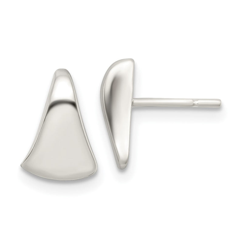 Sterling Silver Polished Fancy Wedge-Shaped Post Earrings