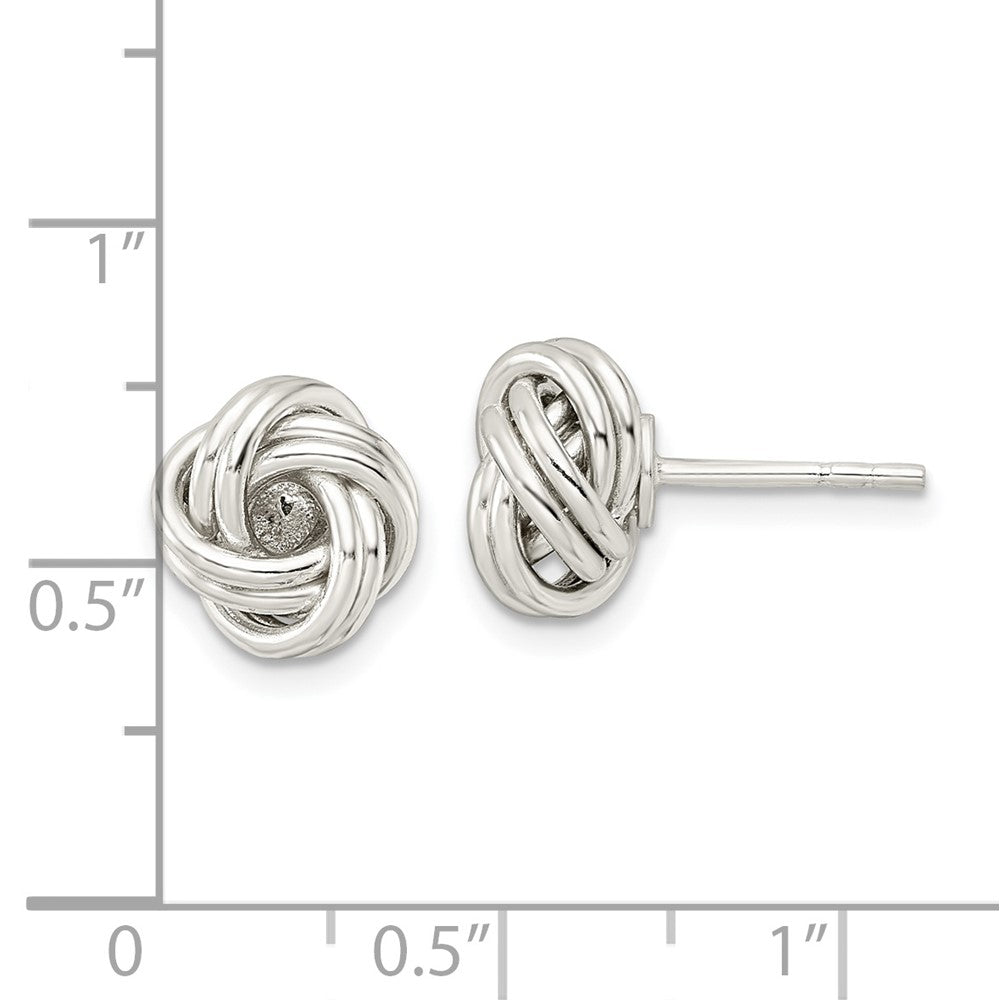 Sterling Silver Polished Love Knot Post Earrings