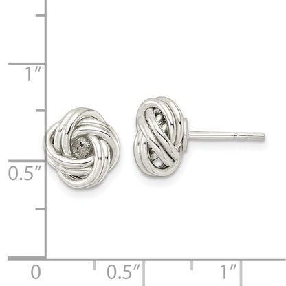 Sterling Silver Polished Love Knot Post Earrings