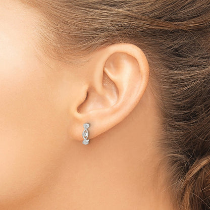 Sterling Silver E-Coating Polished Pair of 2 Cuff Earrings