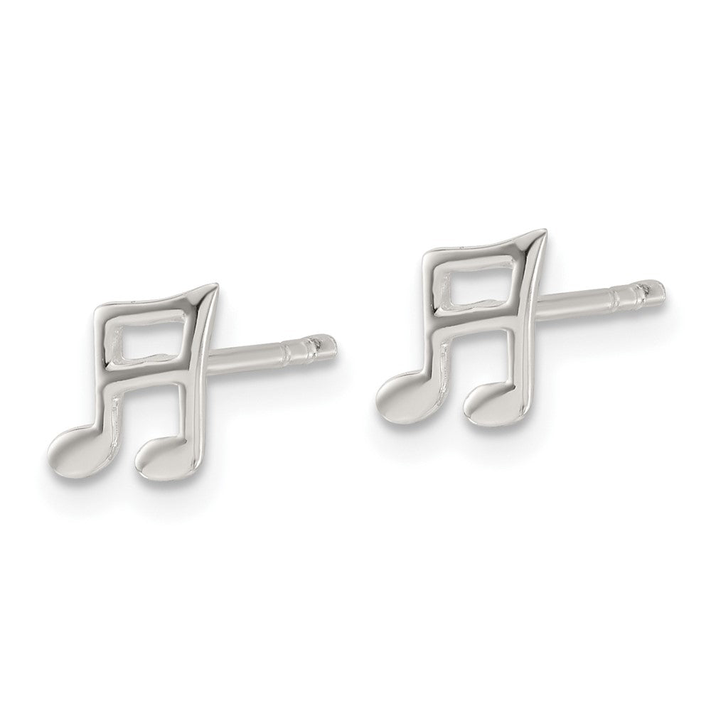 Sterling Silver E-Coated Music Note Post Earrings
