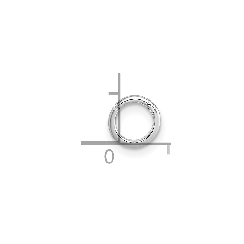 Sterling Silver Rhodium-Plated Polished Single Cartilage Hoop Earring