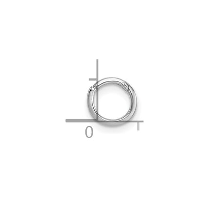 Sterling Silver Rhodium-Plated Polished Single Cartilage Hoop Earring