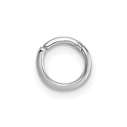Sterling Silver Rhodium-Plated Polished Single Cartilage Hoop Earring