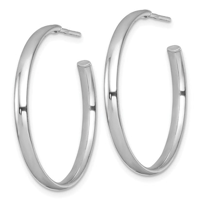 Sterling Silver Rhodium Plated Polished Post Earrings