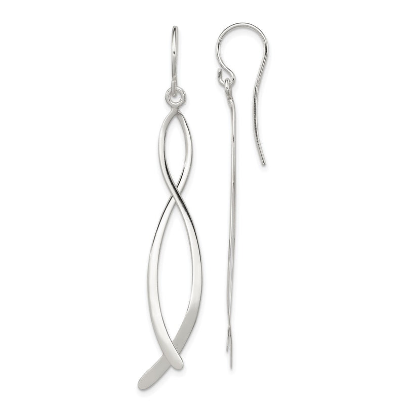 Sterling Silver Polished Fancy Dangle Earrings