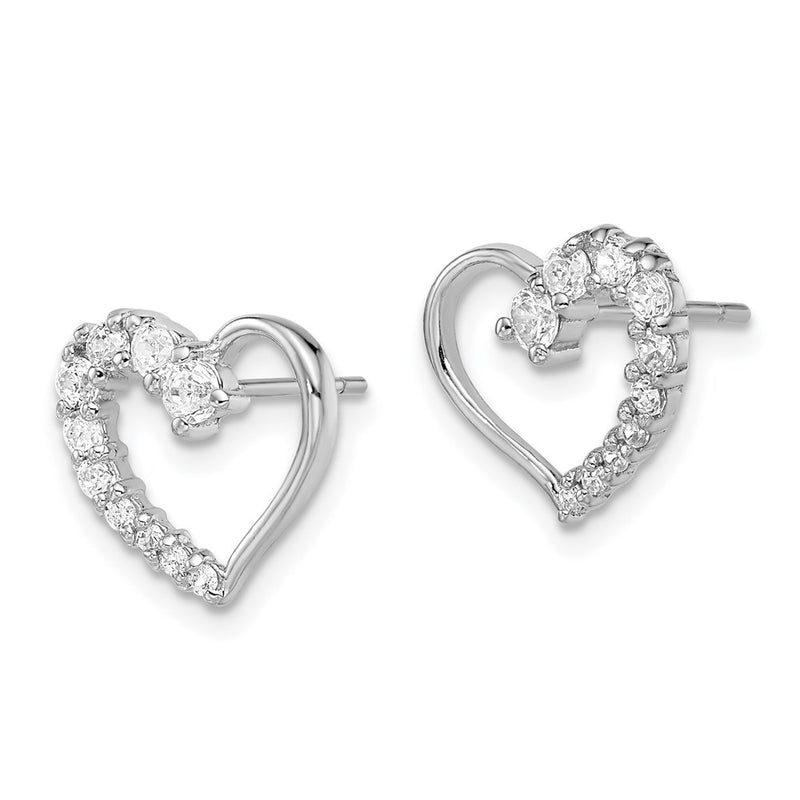 Sterling Silver Cz Journey Earrings