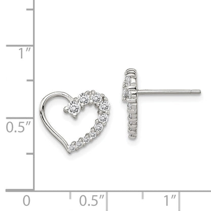 Sterling Silver Cz Journey Earrings