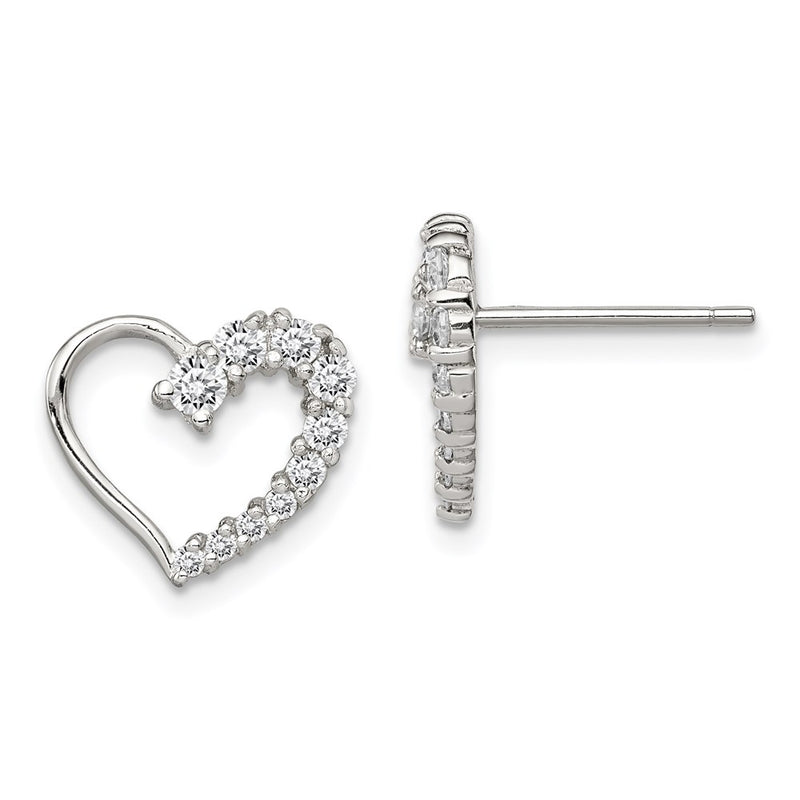 Sterling Silver Cz Journey Earrings