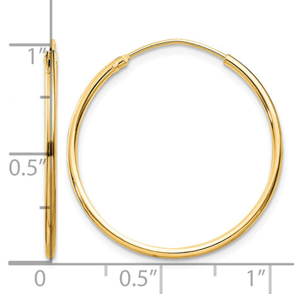 sterling-silver-flash-gold-plated-13mm-endless-hoop-earrings-qe4355gp