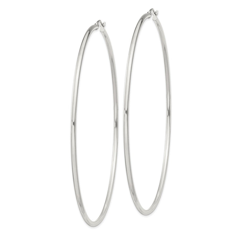 Sterling Silver 2mm Round Hoop Earrings