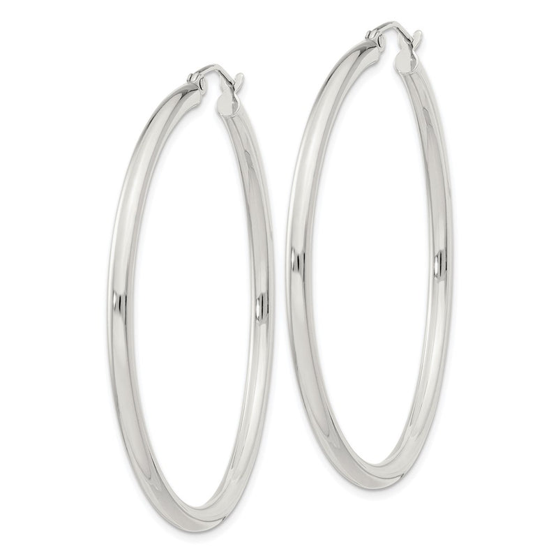 Sterling Silver 2.5mm Round Hoop Earrings