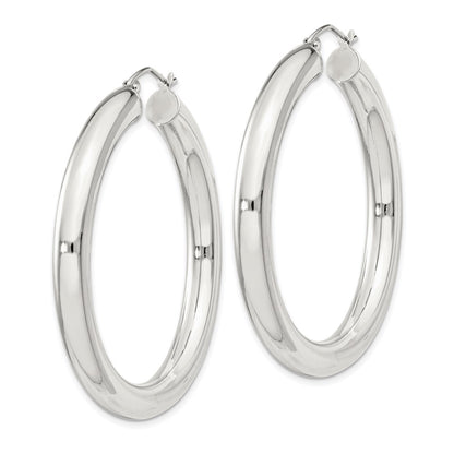 Sterling Silver 5mm Round Hoop Earrings