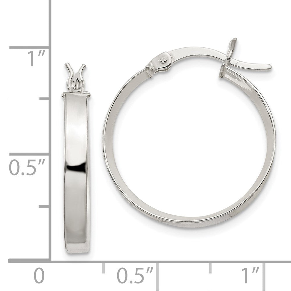 Sterling Silver 2.75X20mm Hoop Earrings