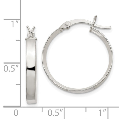 Sterling Silver 2.75X20mm Hoop Earrings