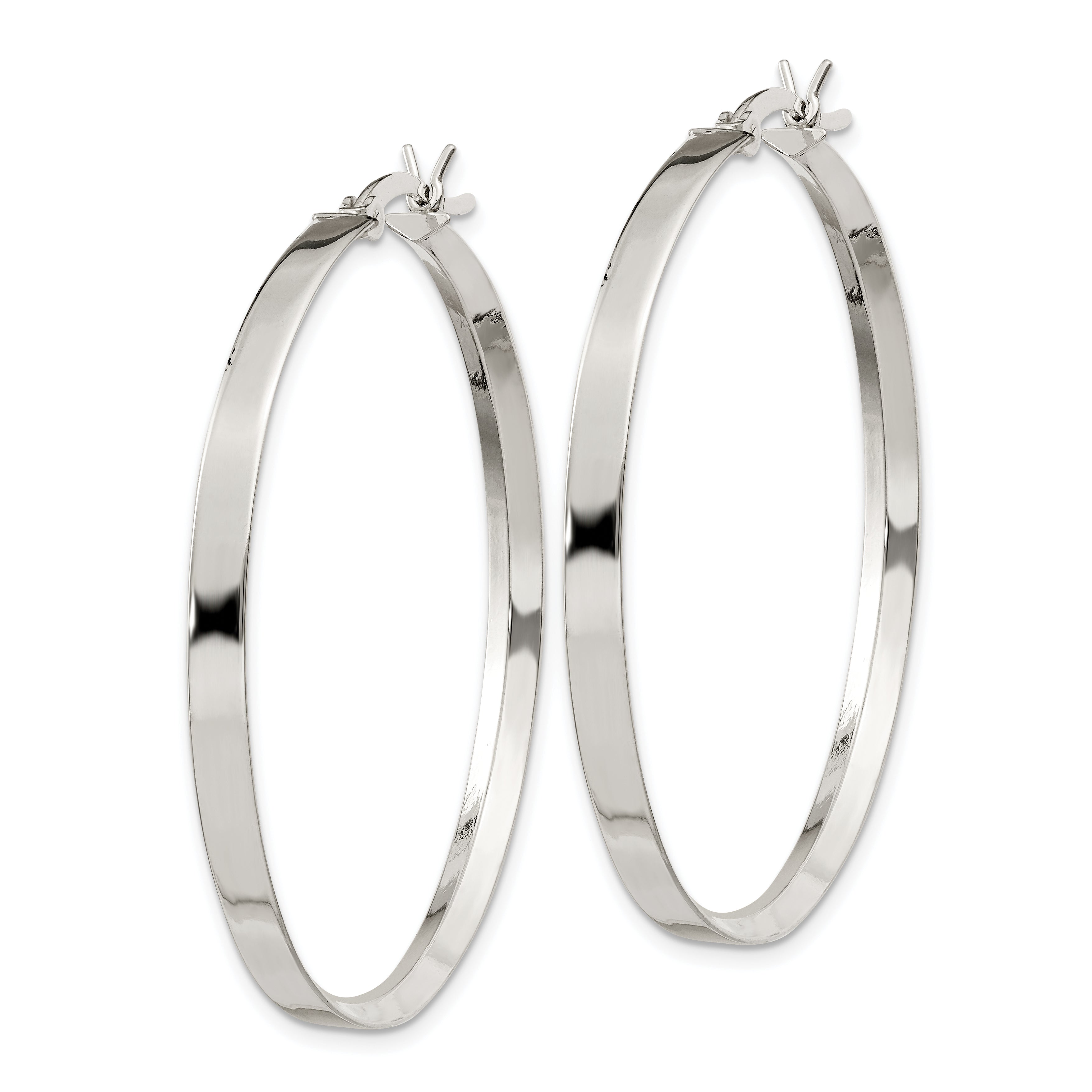 Sterling Silver 2.75X40mm Hoop Earrings