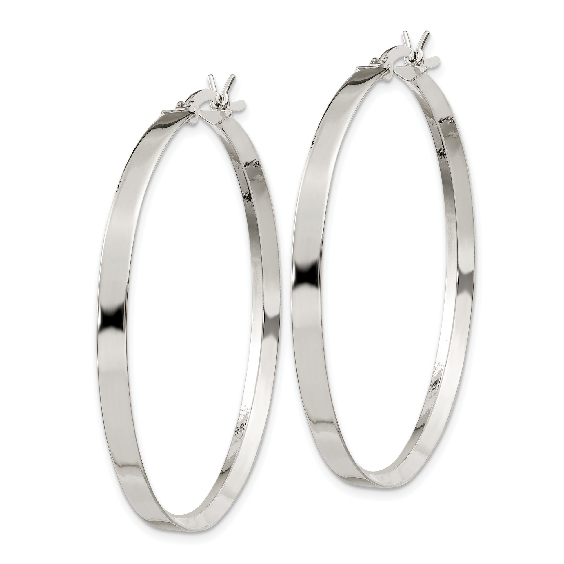 Sterling Silver 2.75X40mm Hoop Earrings