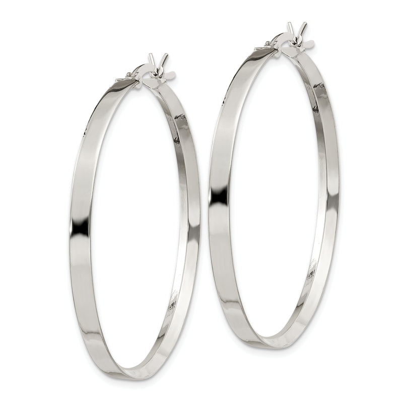 Sterling Silver 2.75X40mm Hoop Earrings