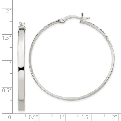 Sterling Silver 2.75X40mm Hoop Earrings