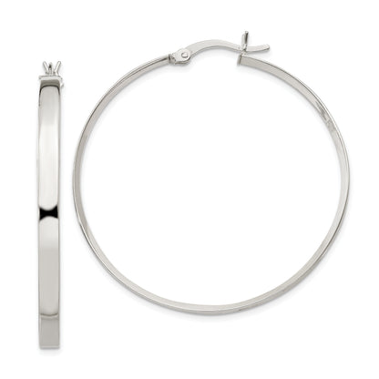 Sterling Silver 2.75X40mm Hoop Earrings