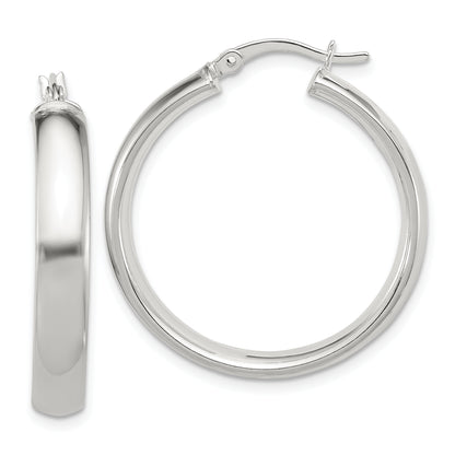 Sterling Silver 5X30mm Hoop Earrings