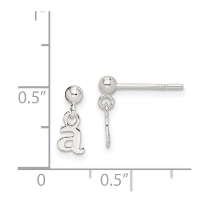 Sterling Silver Polished A Dangle Post Earrings