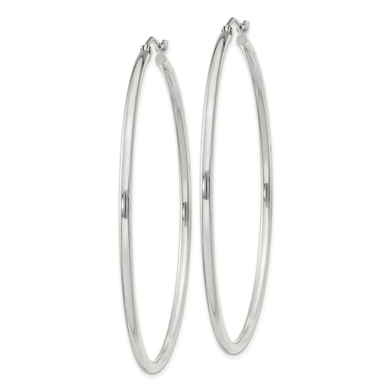 Sterling Silver 2mm Round Hoop Earrings