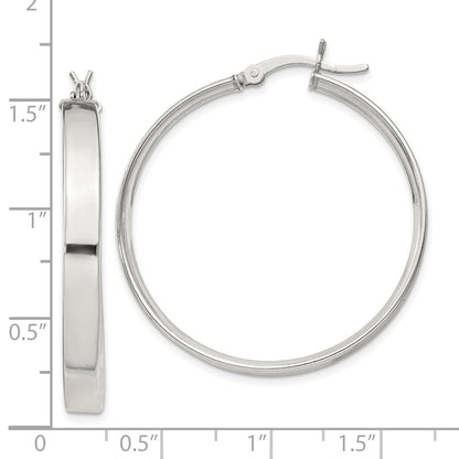 Sterling Silver 4.25x35 Hoop Earrings