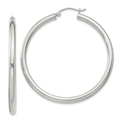 Sterling Silver 3mm Round Hoop Earrings
