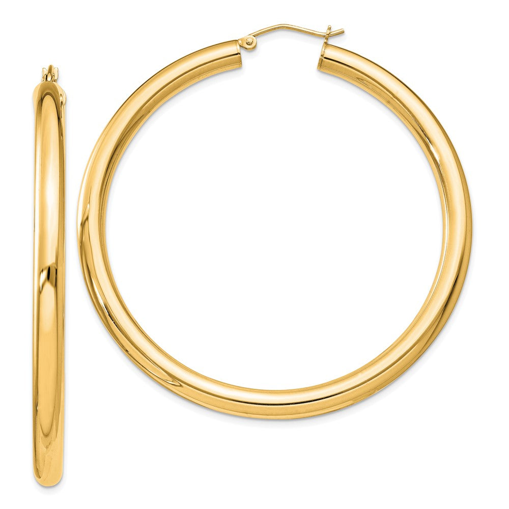 Sterling Silver Flash Gold-Plated 4mm Round Hoop Earrings