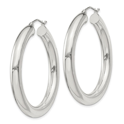 Sterling Silver 5mm Round Hoop Earrings