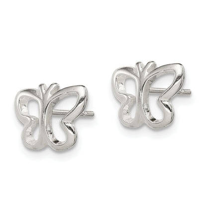 Sterling Silver Polished Butterfly Children'S Post Earrings