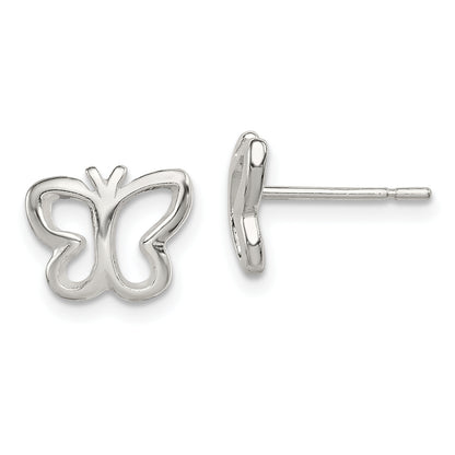 Sterling Silver Polished Butterfly Children'S Post Earrings