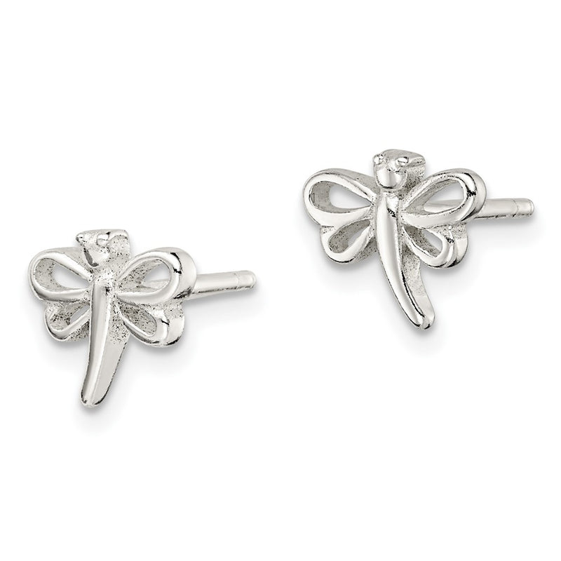 Sterling Silver Polished Dragonfly Children'S Post Earrings