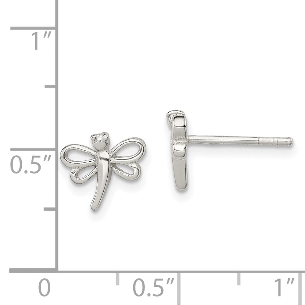 Sterling Silver Polished Dragonfly Children'S Post Earrings