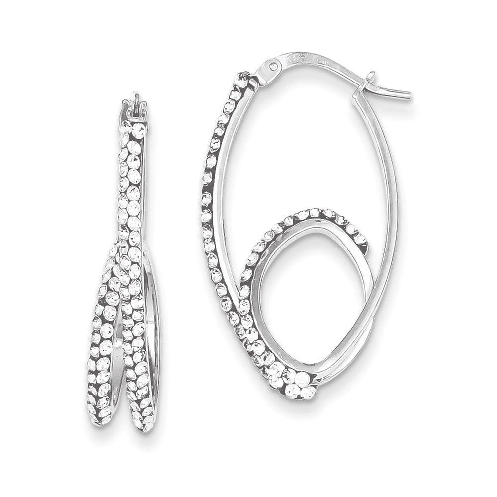Sterling Silver Stellux Crystal Hoop Earrings
