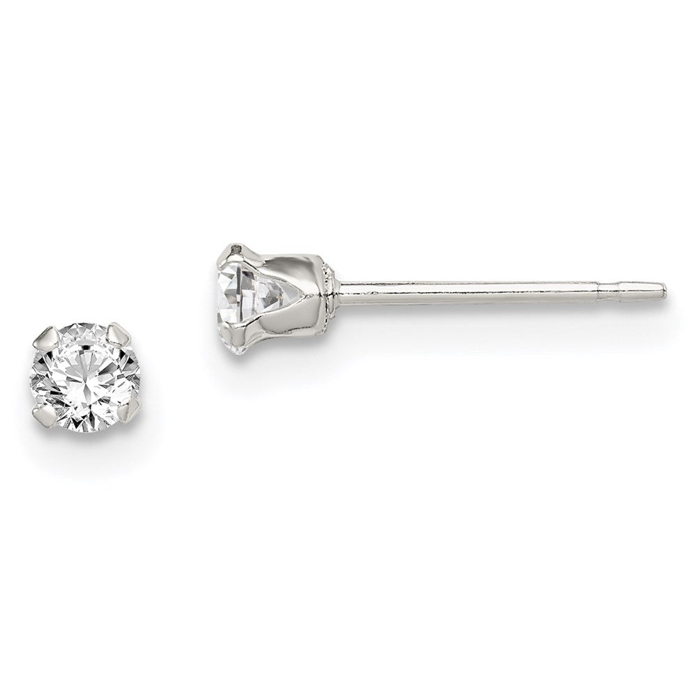 Sterling Silver 4Pc Post Stellux Crystal Earring Set