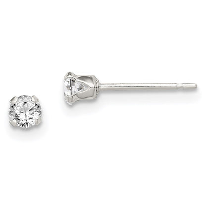 Sterling Silver 4Pc Post Stellux Crystal Earring Set