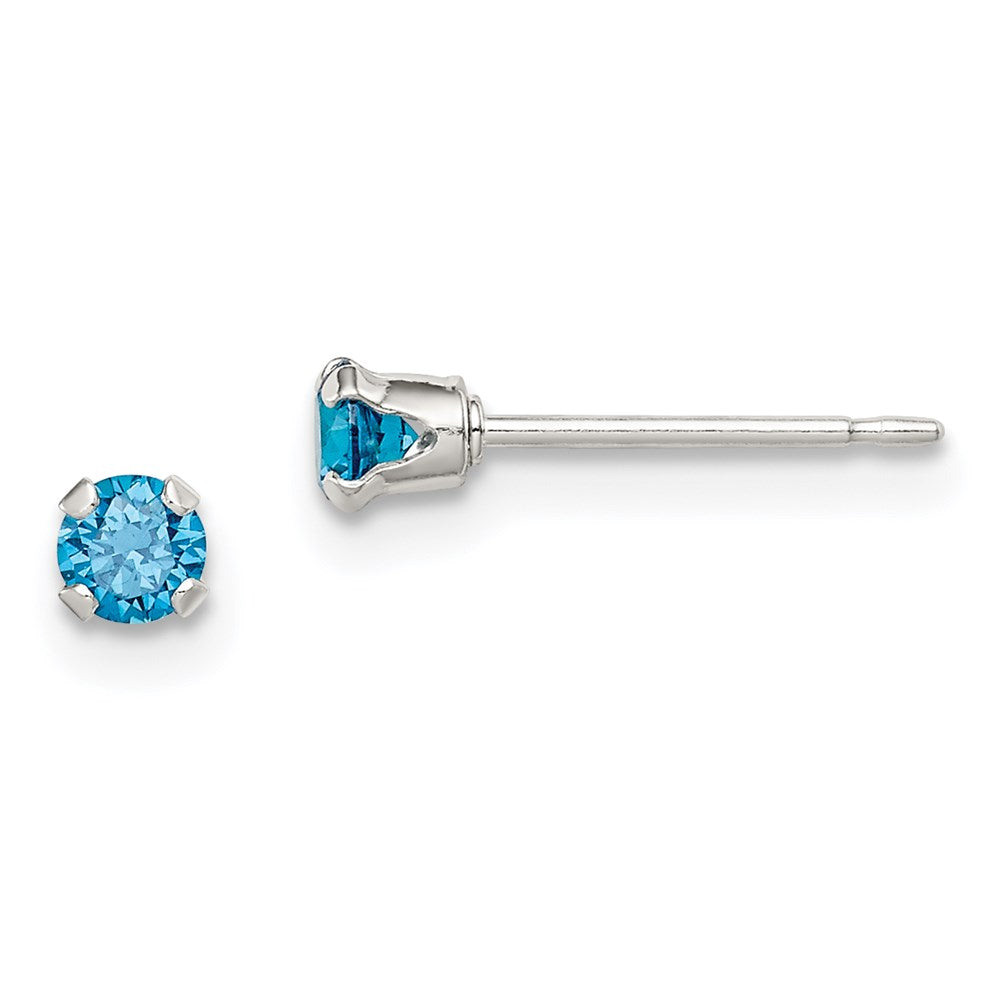Sterling Silver 4Pc Post Stellux Crystal Earring Set