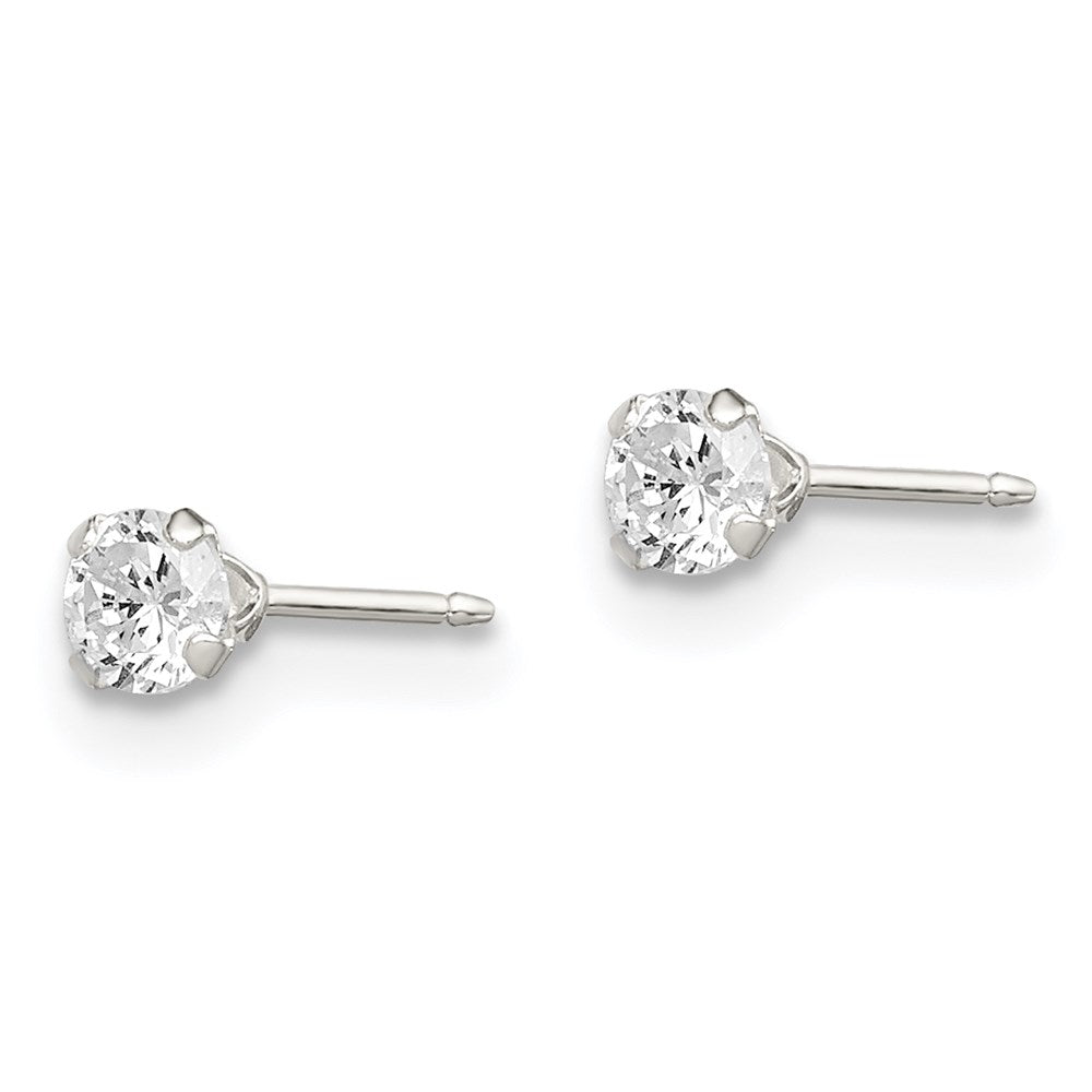 Sterling Silver 4Pc Post Stellux Crystal Earring Set