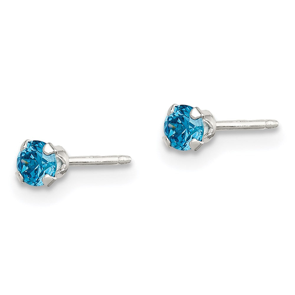 Sterling Silver 4Pc Post Stellux Crystal Earring Set