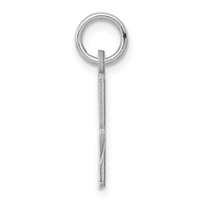 Sterling Silver Silver/Rhodium-Plated Elongated Polished Number 3 Charm
