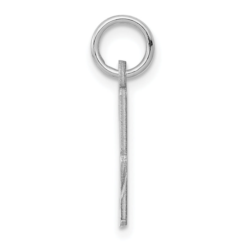 Sterling Silver Silver/Rhodium-Plated Elongated Polished Number 3 Charm