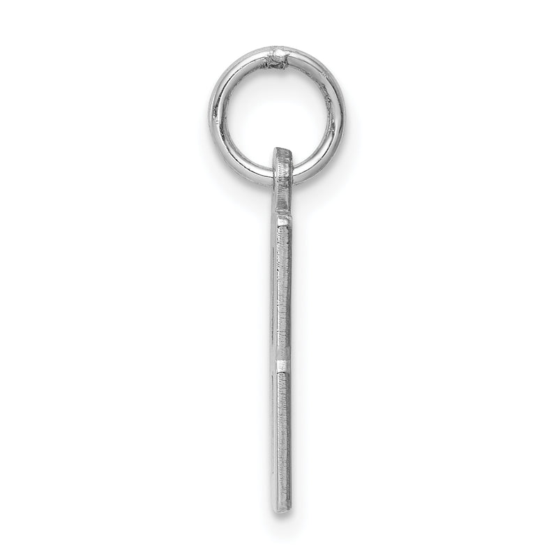 Sterling Silver Silver/Rhodium-Plated Elongated Polished Number 8 Charm