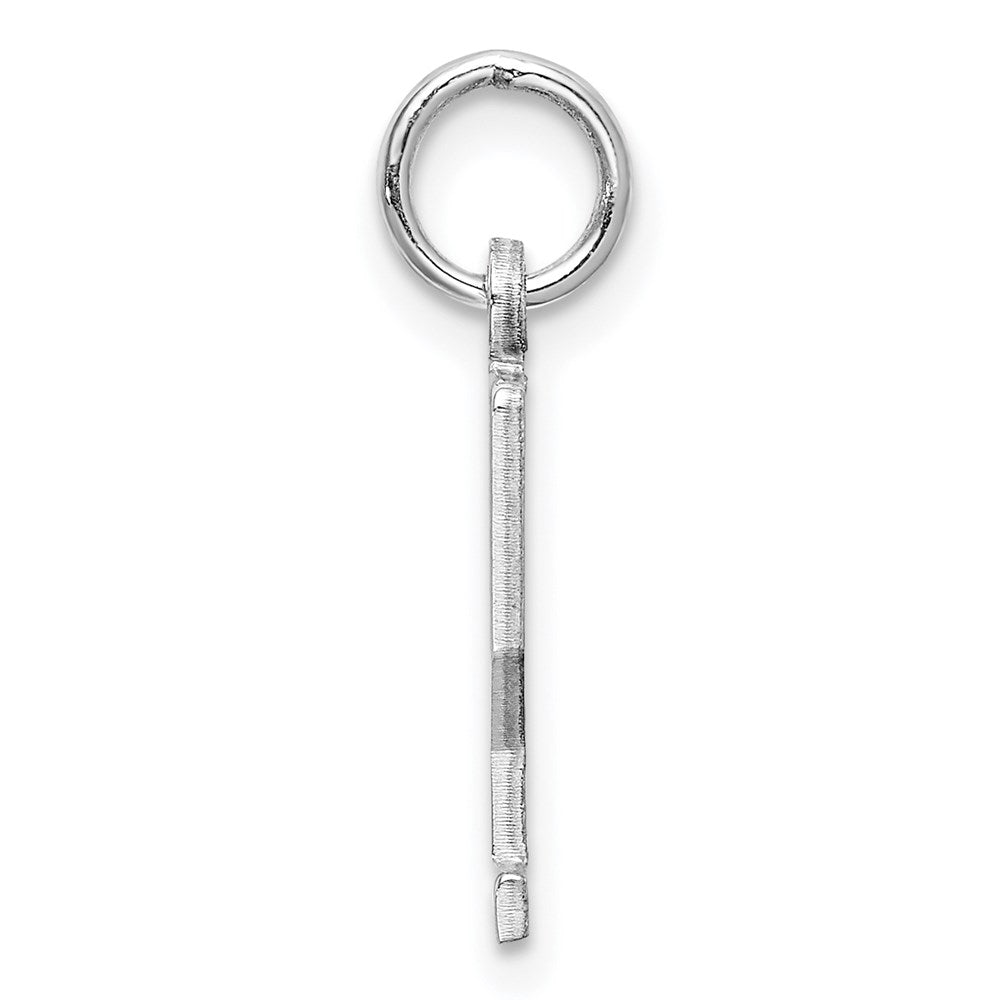 Sterling Silver Silver/Rhodium-Plated Elongated Number 22 Charm
