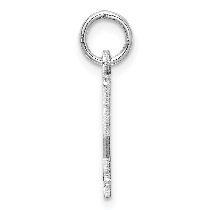 Sterling Silver Silver/Rhodium-Plated Elongated Number 22 Charm